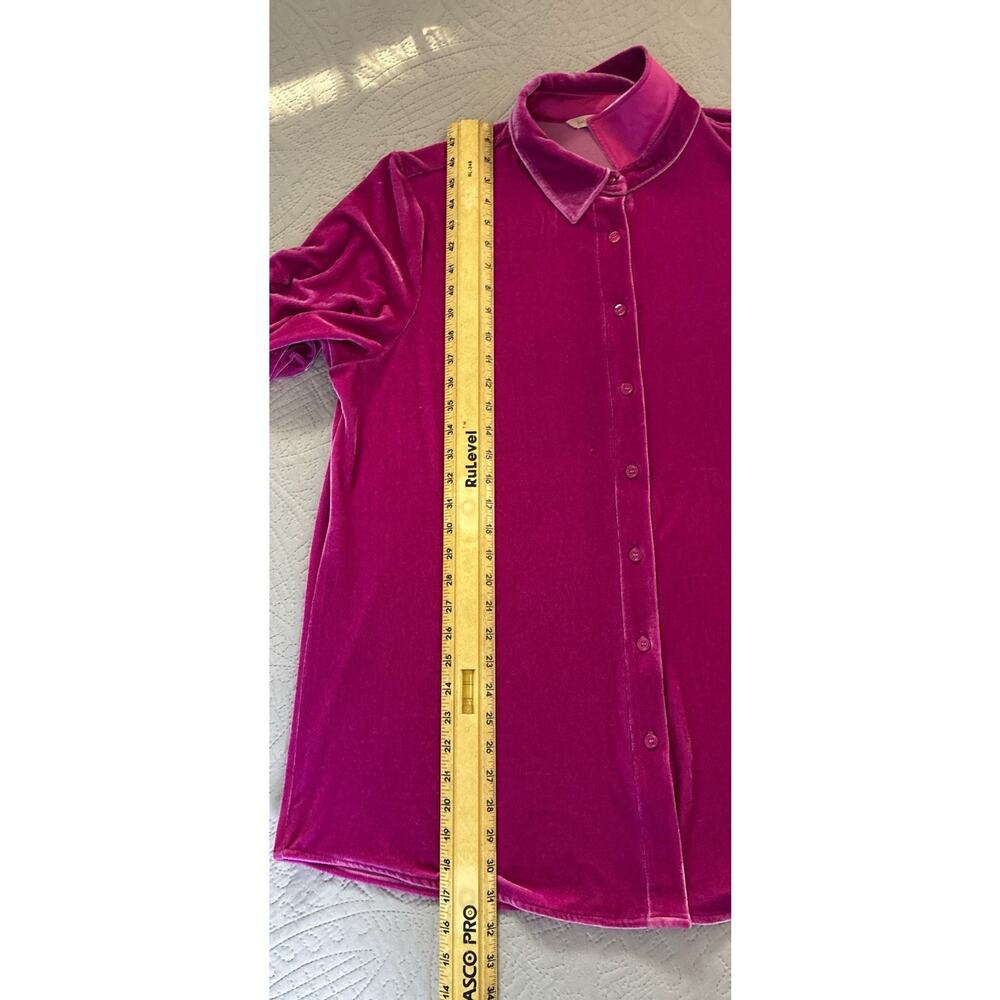 Soft Surrounding Sz Xl Fuchsia Ls Button Down Tun… - image 6